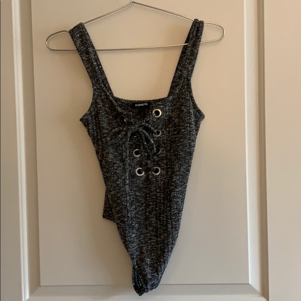 Sweater Tie Up Bodysuit